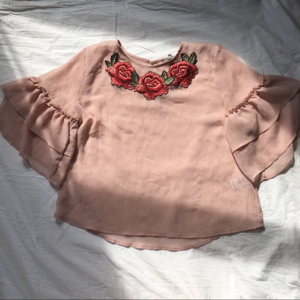 Pink short sleeve charlotte russe top